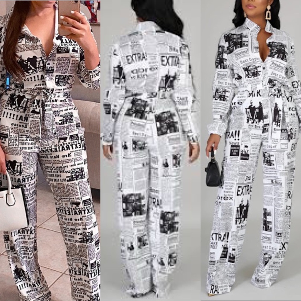 News Paper jumpsuit